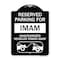 Signmission Reserved Parking for Imam Unauthorized Vehicles Towed Away Alum Sign, 24" x 18", BW-1824-23096 A-DES-BW-1824-23096 - alternate 1